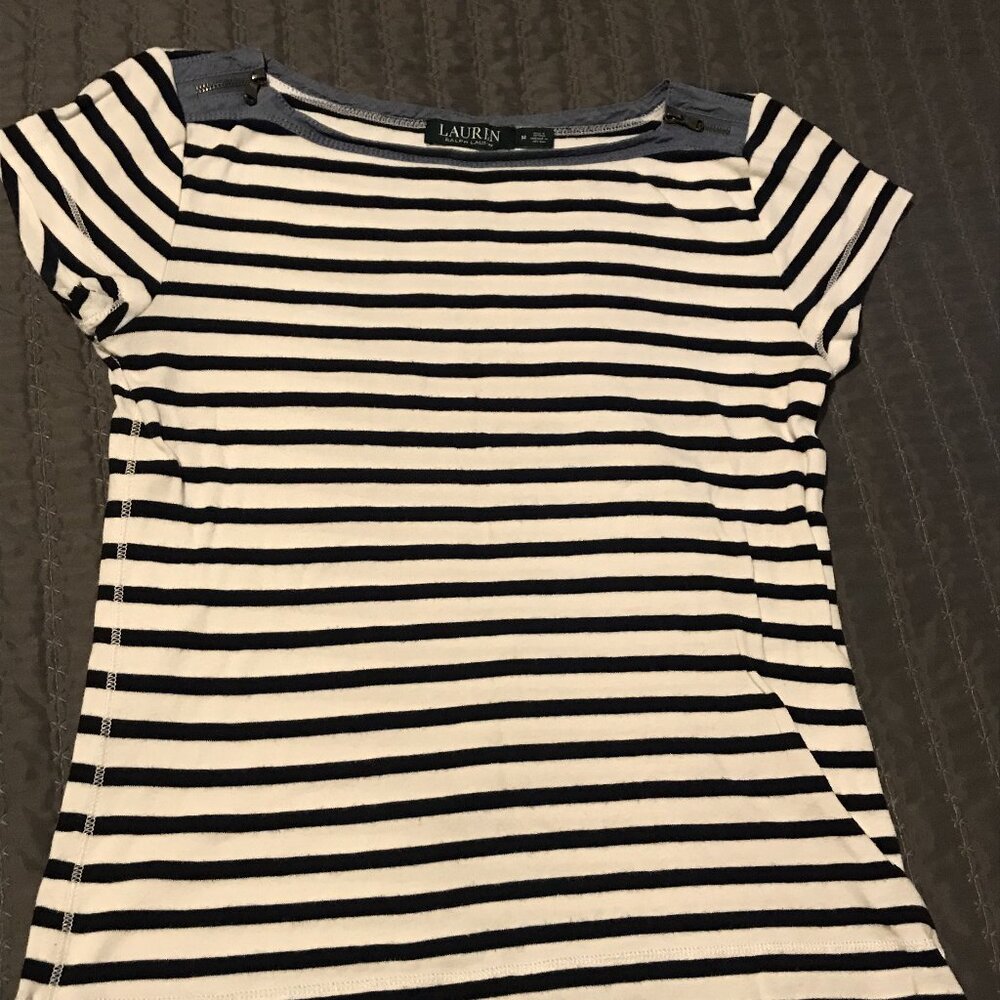 Lauren,  by Ralph Lauren, women's M striped shirt
